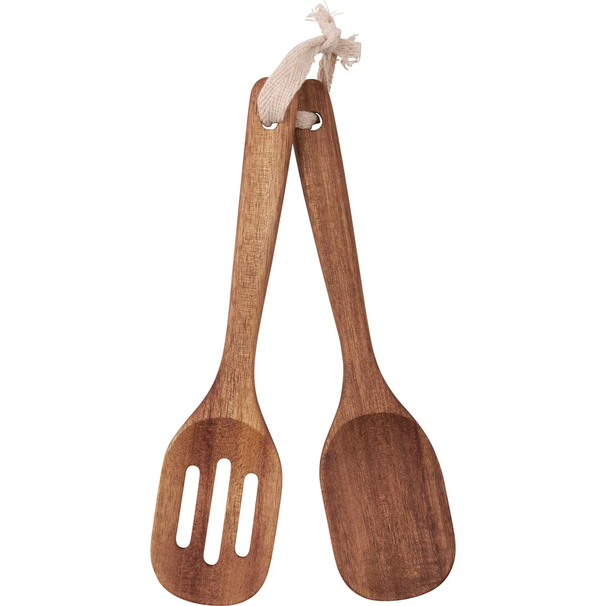 ๐ Set of 2 Simple Farm Wooden Spoon Set 8"