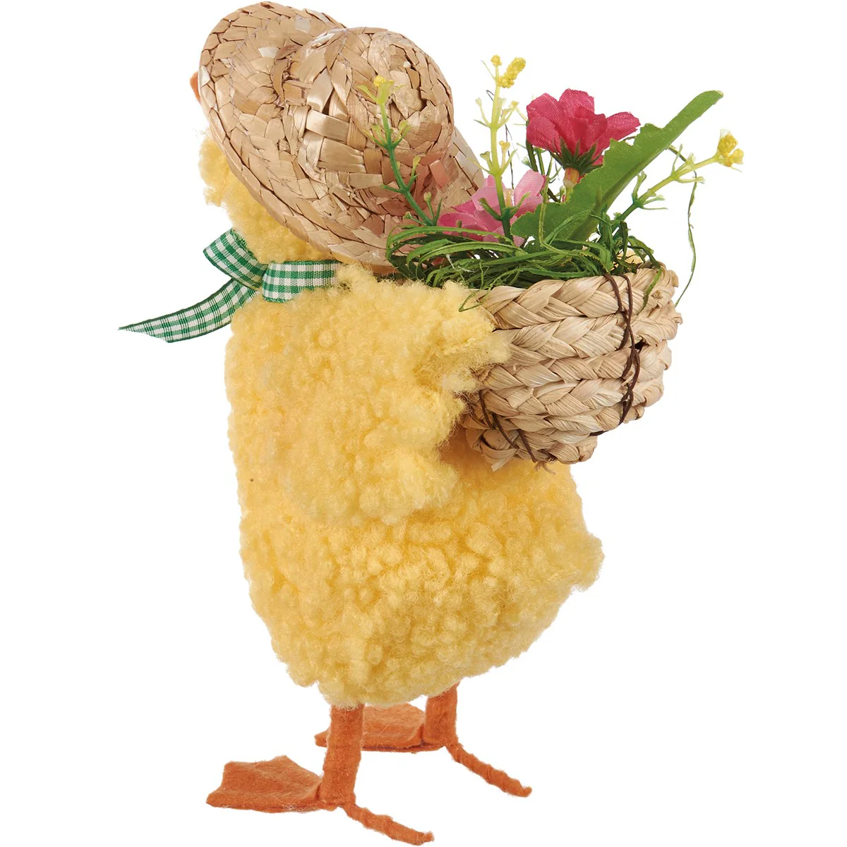 Set of 2 Spring Chicks with Garden Basket and Flowers - Image 3