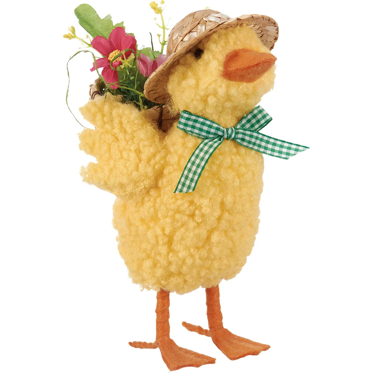 Set of 2 Spring Chicks with Garden Basket and Flowers - Image 4