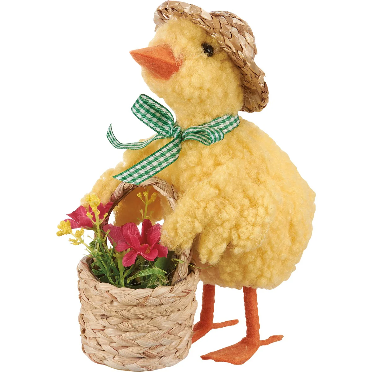 Set of 2 Spring Chicks with Garden Basket and Flowers - Image 5