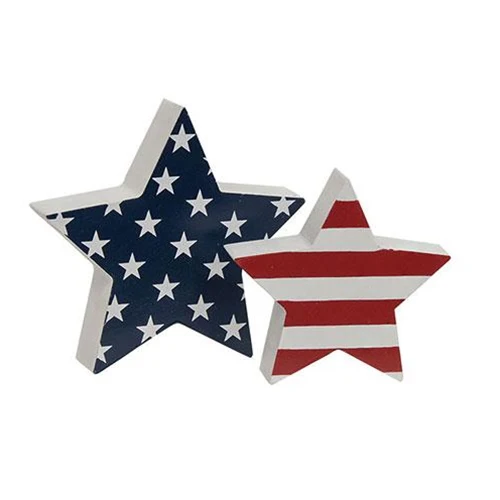 Set of 2 Stars & Stripes Star Sitters - Image 2
