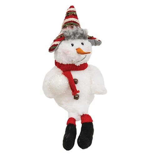 Set of 2 Stuffed Fleece Snowman Sitters - Image 4