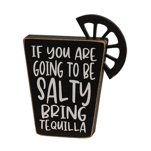 Set of 2 Tequila Words Block Sitter Signs - Image 4