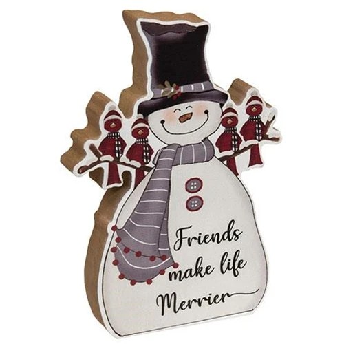 Set of 2 There Must Have Been Some Magic Chunky Snowman Sitter Signs - Image 4