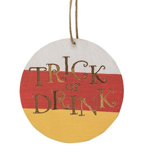 Set of 2 Trick or Drink Zombie Juice Wine Bottle Ornaments - Image 3