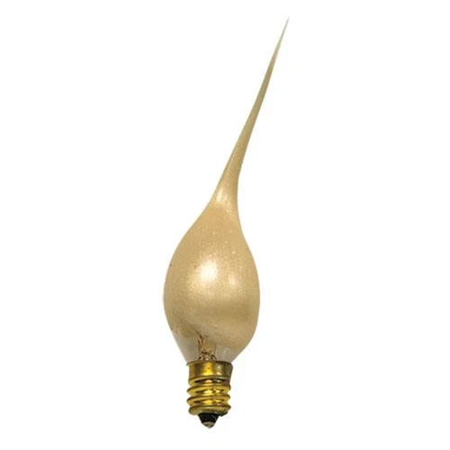 Set of 2 Warm Pearlized Champagne Finish 5W Silicone Bulbs - Image 2