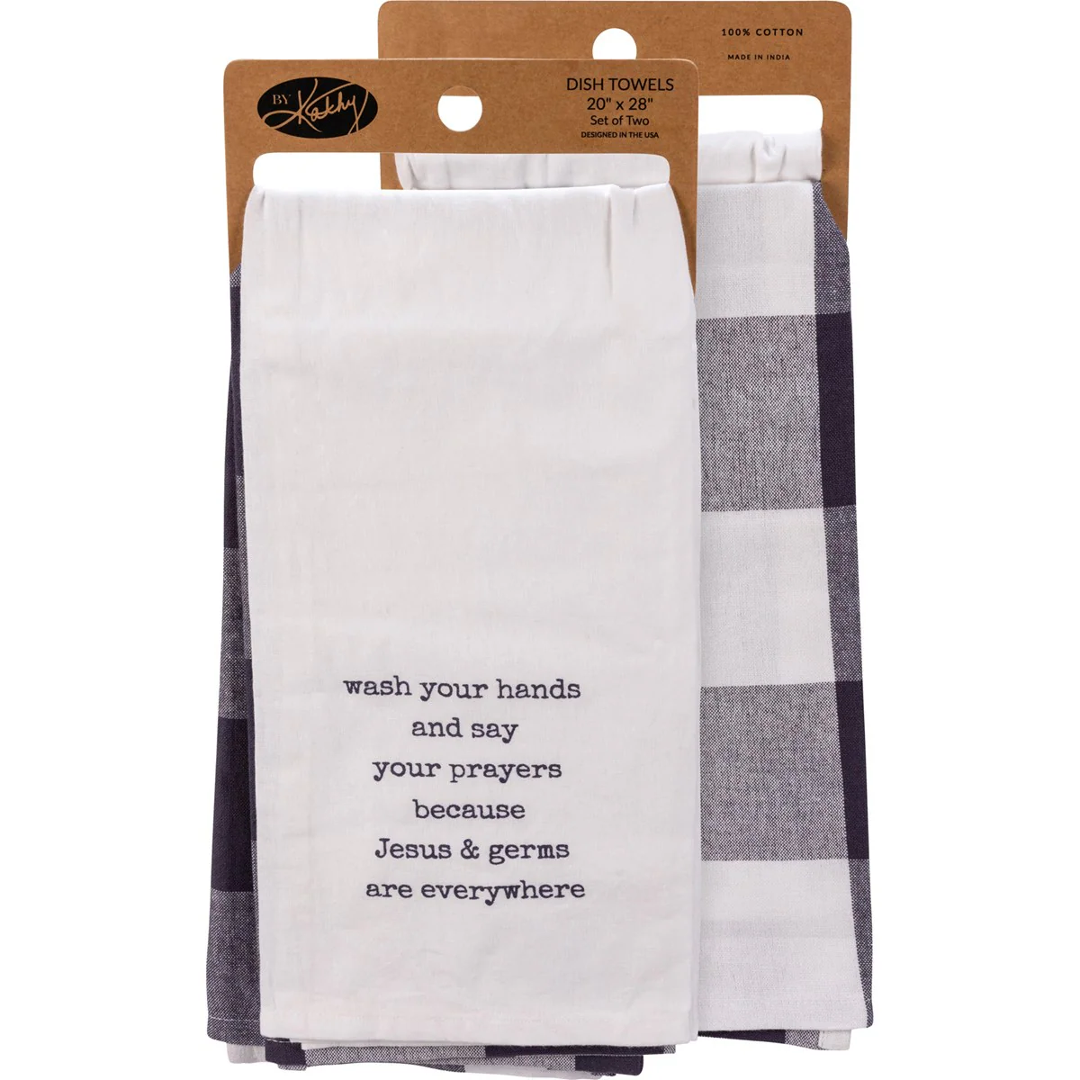 Surprise Me Sale 🤭 💙 Set of 2 Wash Your Hands Kitchen Towel Set