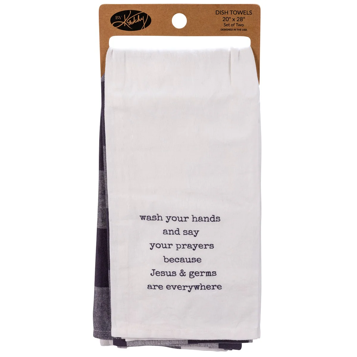 Surprise Me Sale 🤭 💙 Set of 2 Wash Your Hands Kitchen Towel Set - Image 3