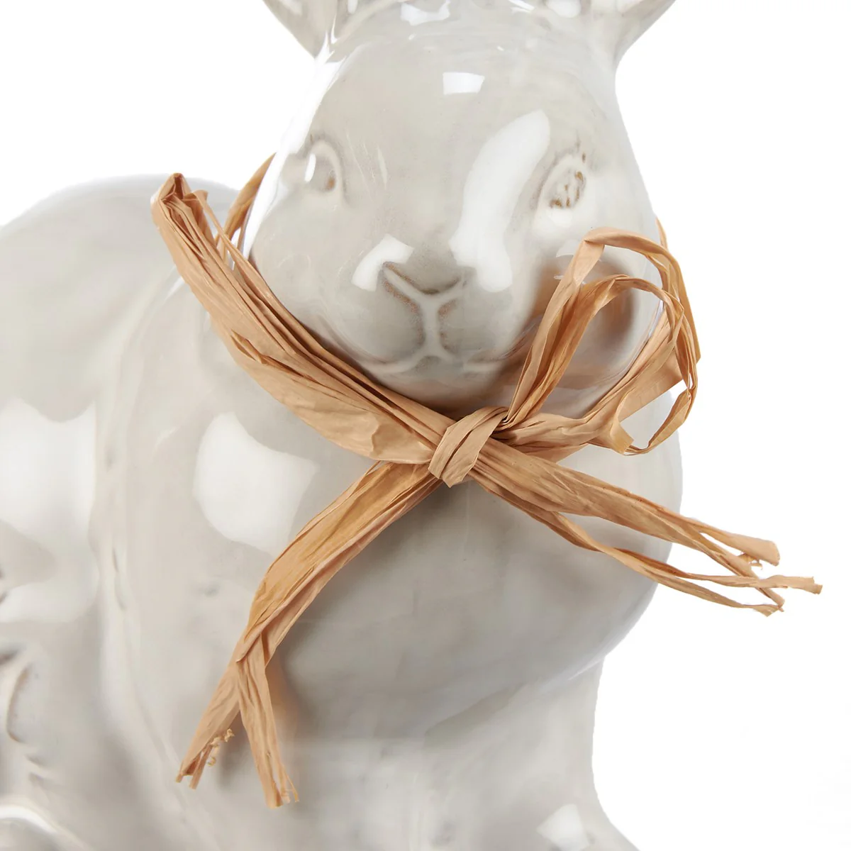 Set of 2 White Bunnies Ceramic Figures - Image 7