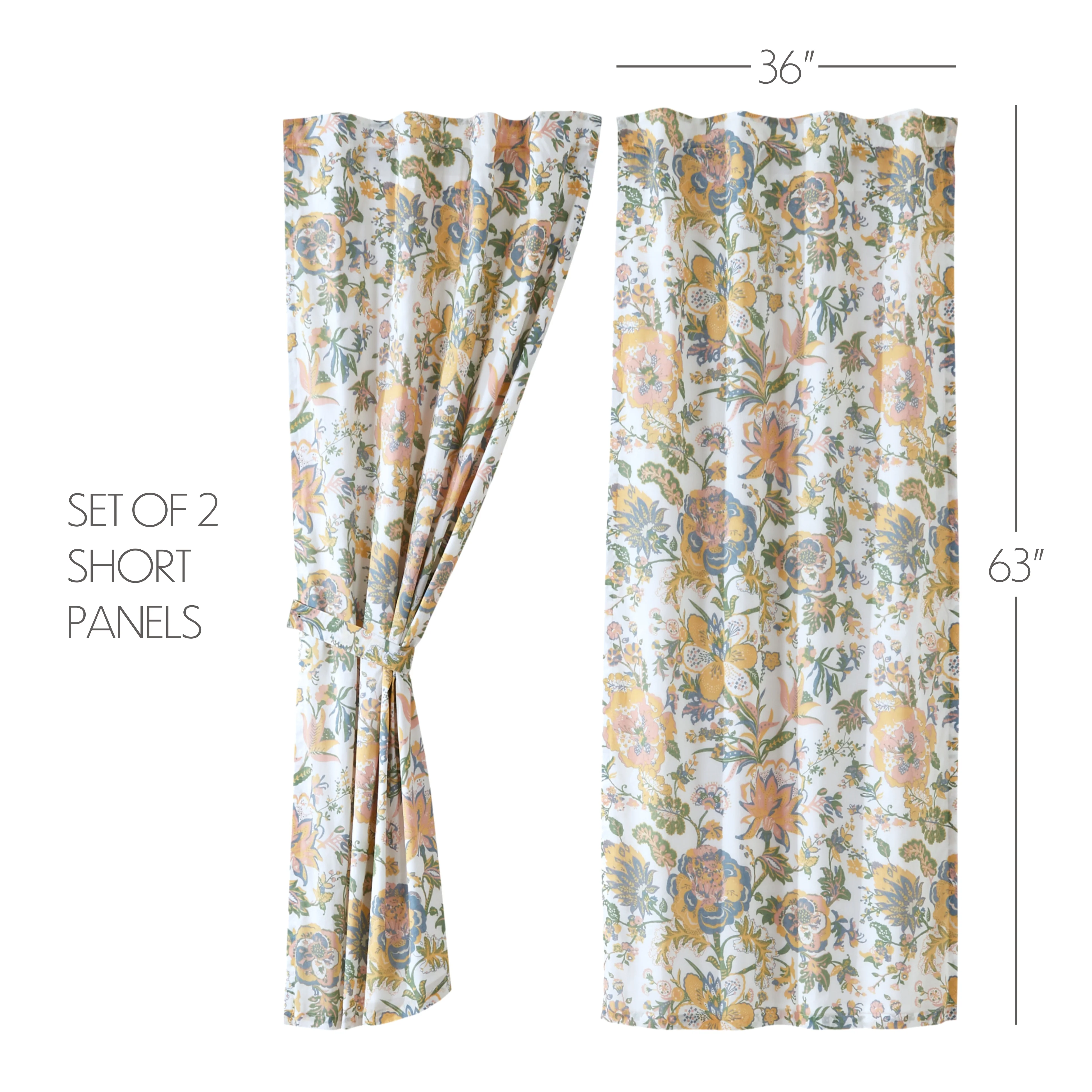Set of 2 Wilder Short Panel Curtains 63" x 36" - Image 4