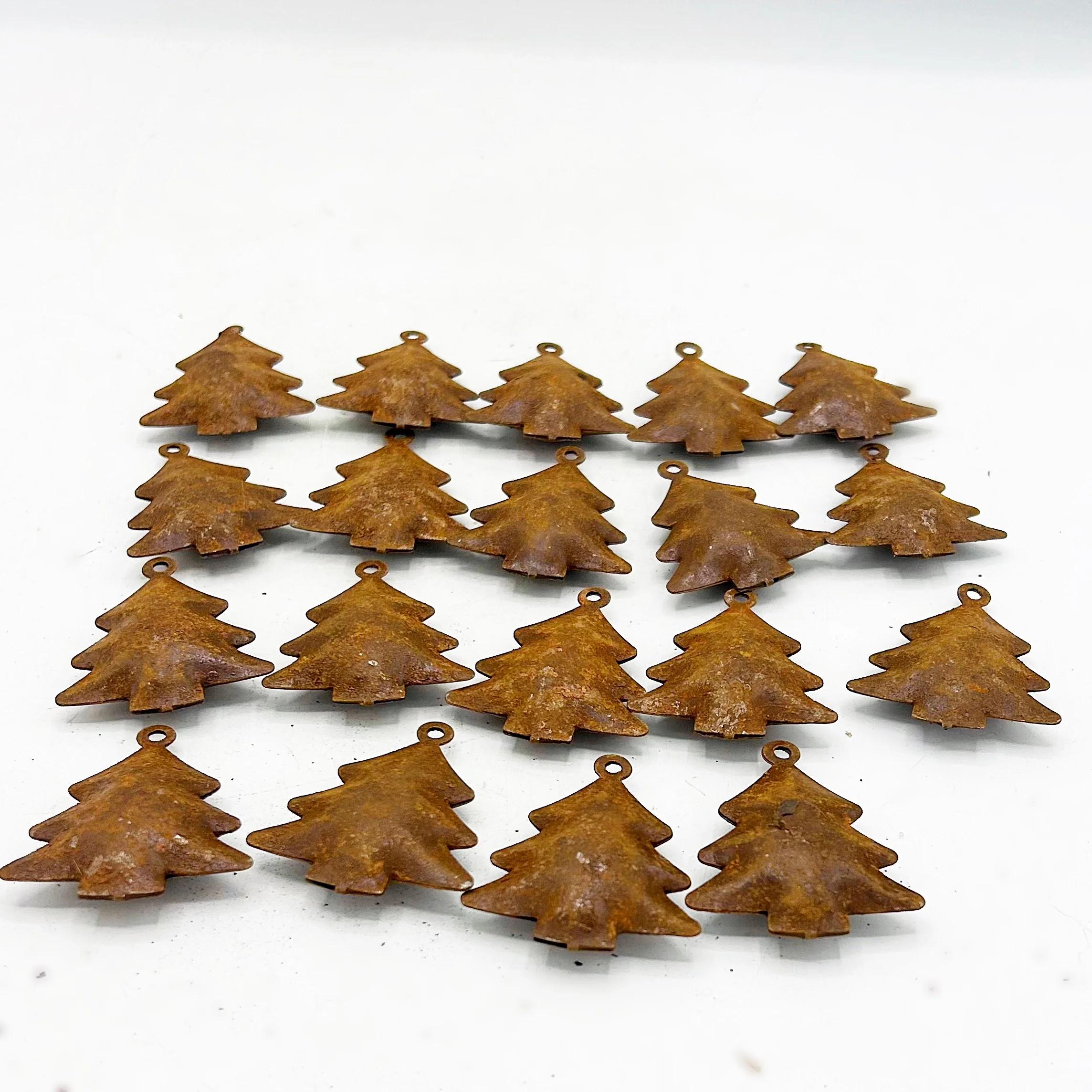 Set of 20 Rusty Tree Shaped Bells 2" H - Image 2