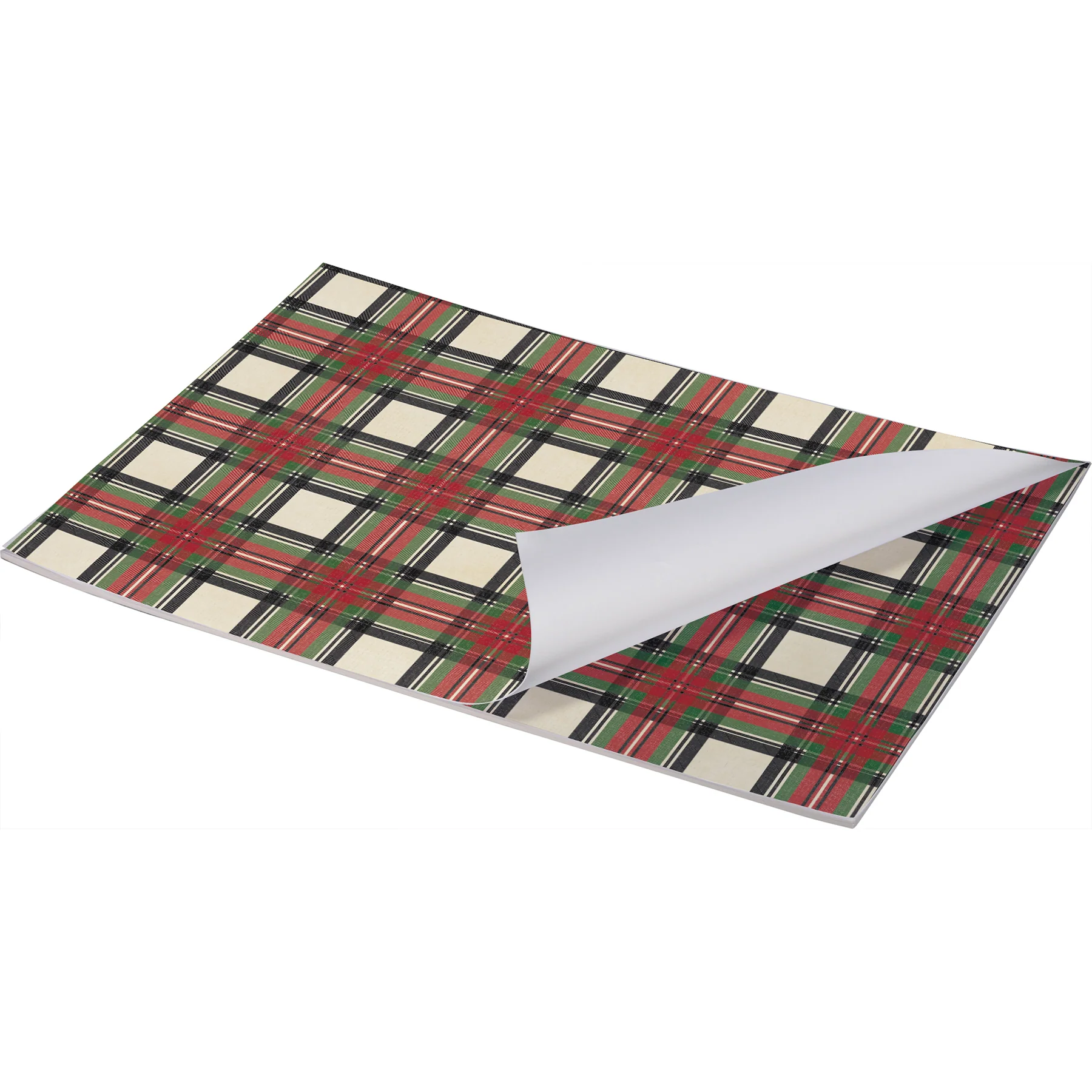 Surprise Me Sale ๐คญ ๐ Set of 24 Paper Placemats - Red and Green Plaid & Black and White Plaid - Image 2