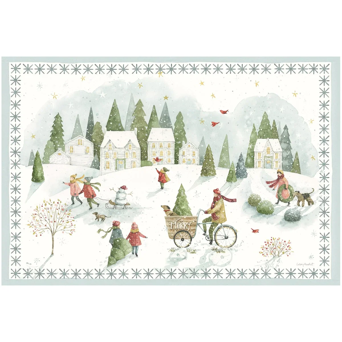 Set of 24 Winter Wonderland Christmas Paper Placemat Pad - Image 3