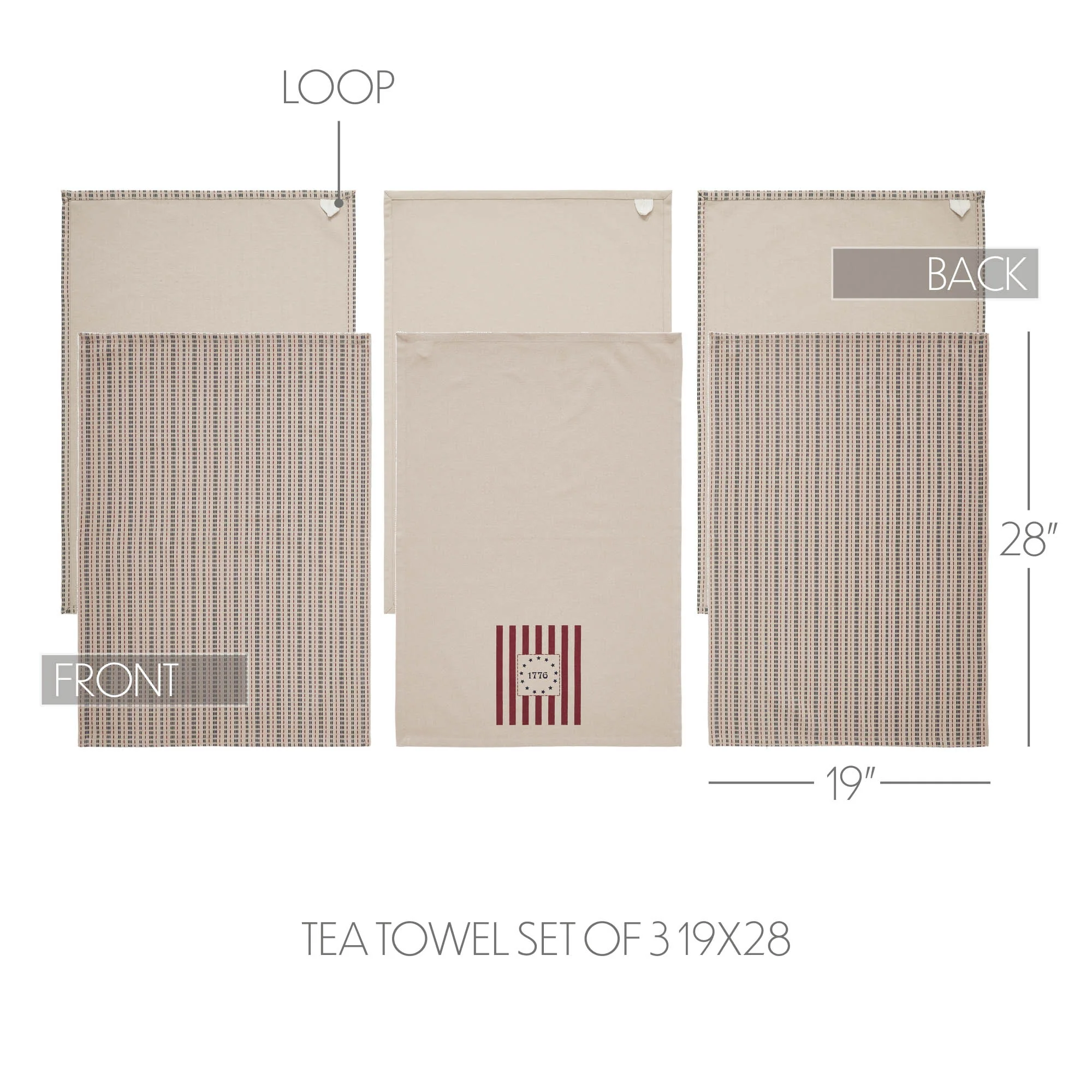 Set of 3 Americana Tea Towels - Image 4
