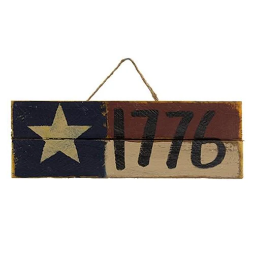 Set of 3 Americana USA 1776 Liberty Lath Hanging Signs - Image 3