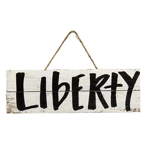 Set of 3 Americana USA 1776 Liberty Lath Hanging Signs - Image 4