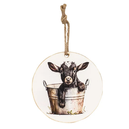 Set of 3 Baby Goat Portrait Round Ornaments - Image 4