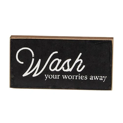 Set of 3 Bathroom Block Wash Your Worries Away - Image 3