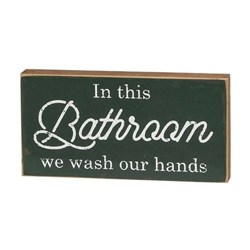 Set of 3 Bathroom Block Wash Your Worries Away - Image 5