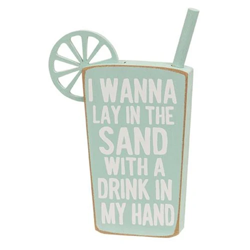 Set of 3 Beach Drink Block Sitter Signs - Image 3
