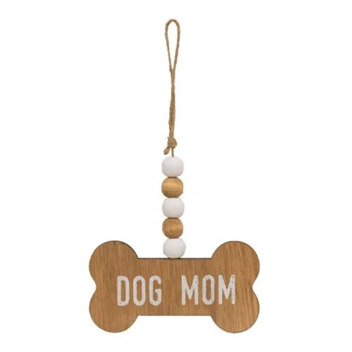 Set of 3 Beaded Bone Ornaments - Dog Mom, Best Friend, I Love My Dog - Image 3