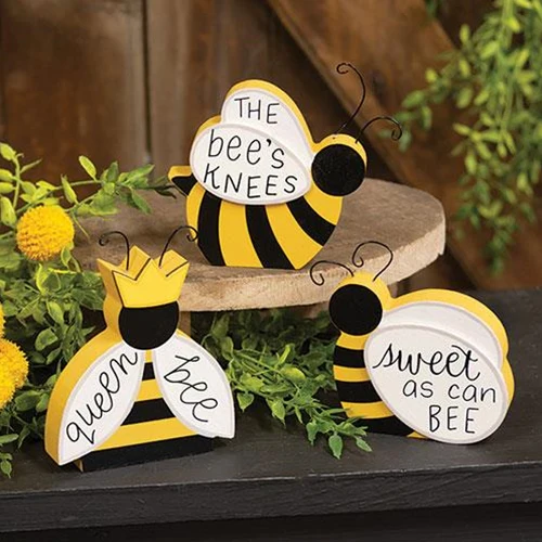 💙 Set of 3 Bee Sayings Chunky Sitter Signs - Image 2