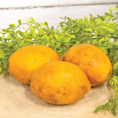 Set of 3 Beeswax Dipped Papier Mache Lemons