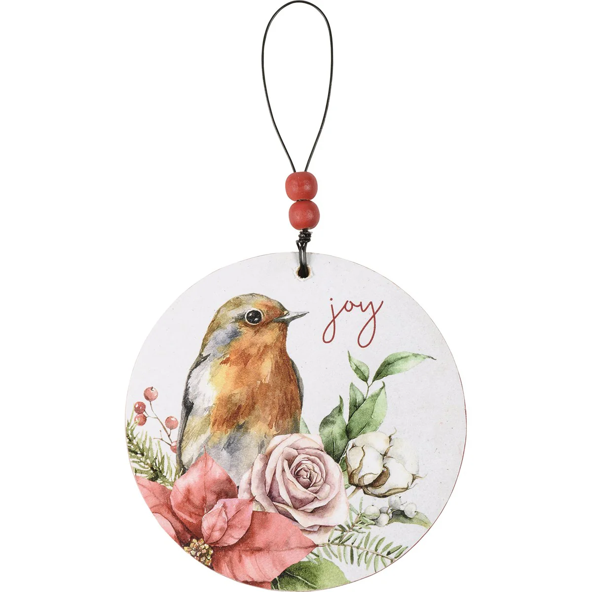 Set of 3 Birds Joy Peace Hope Wooden Ornament Set - Image 4
