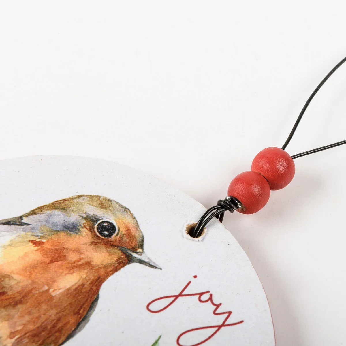 Set of 3 Birds Joy Peace Hope Wooden Ornament Set - Image 7