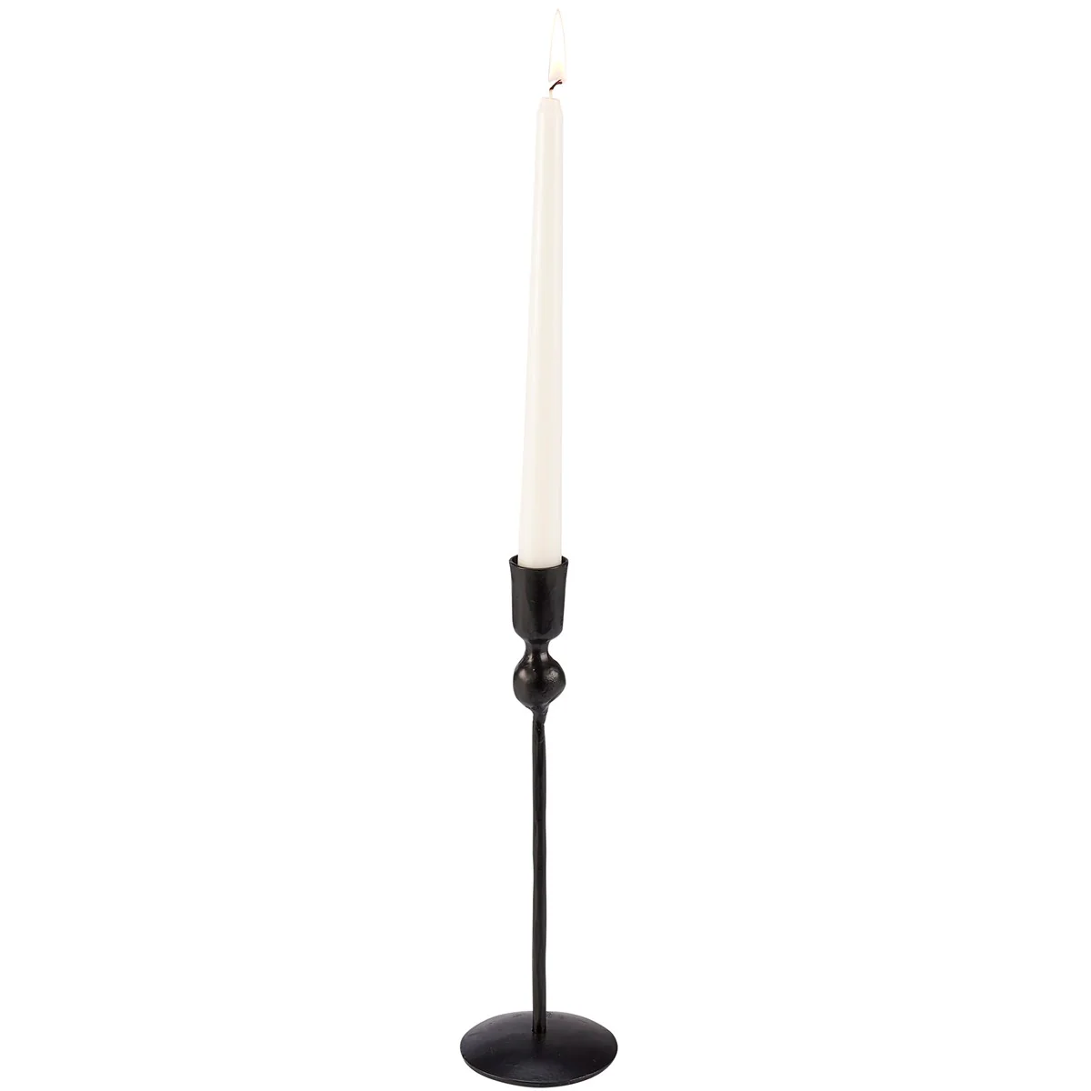 Set of 3 Black Metal Taper Candle Holders - Image 3