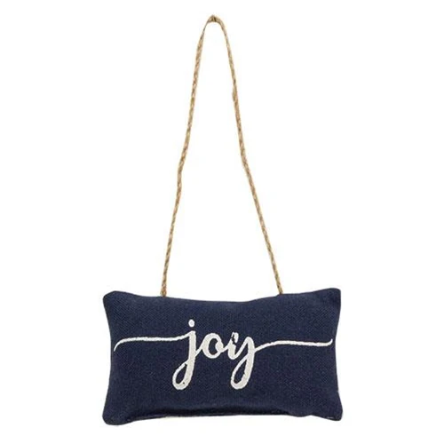 Set of 3 Blue Winter Pillow Ornaments - Image 4