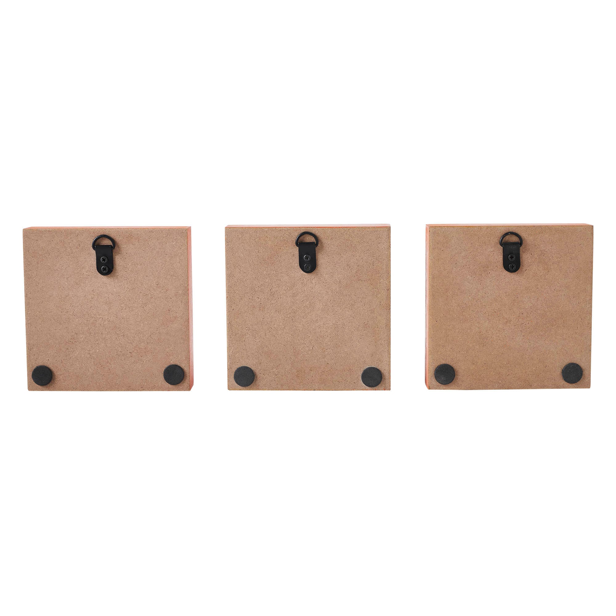 Set of 3 Boo You Can't Scare Me Fraidy Cat 5" Wooden Block Signs - Image 3