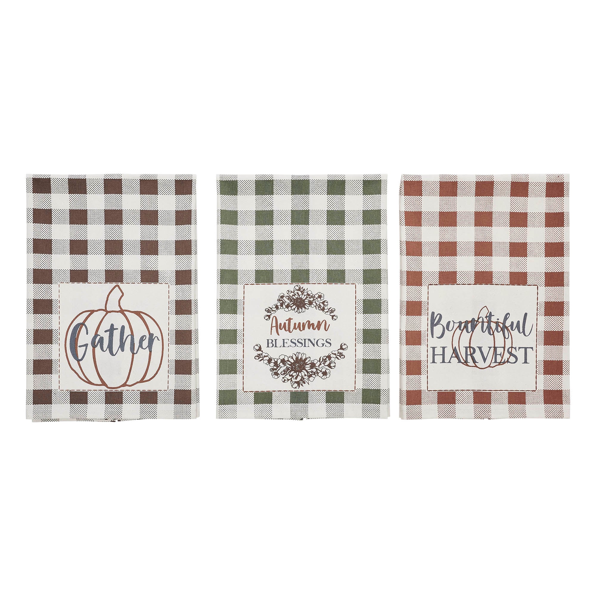 Set of 3 Bountifall Harvest Theme Tea Towels Set of 3 19x28 - Image 2
