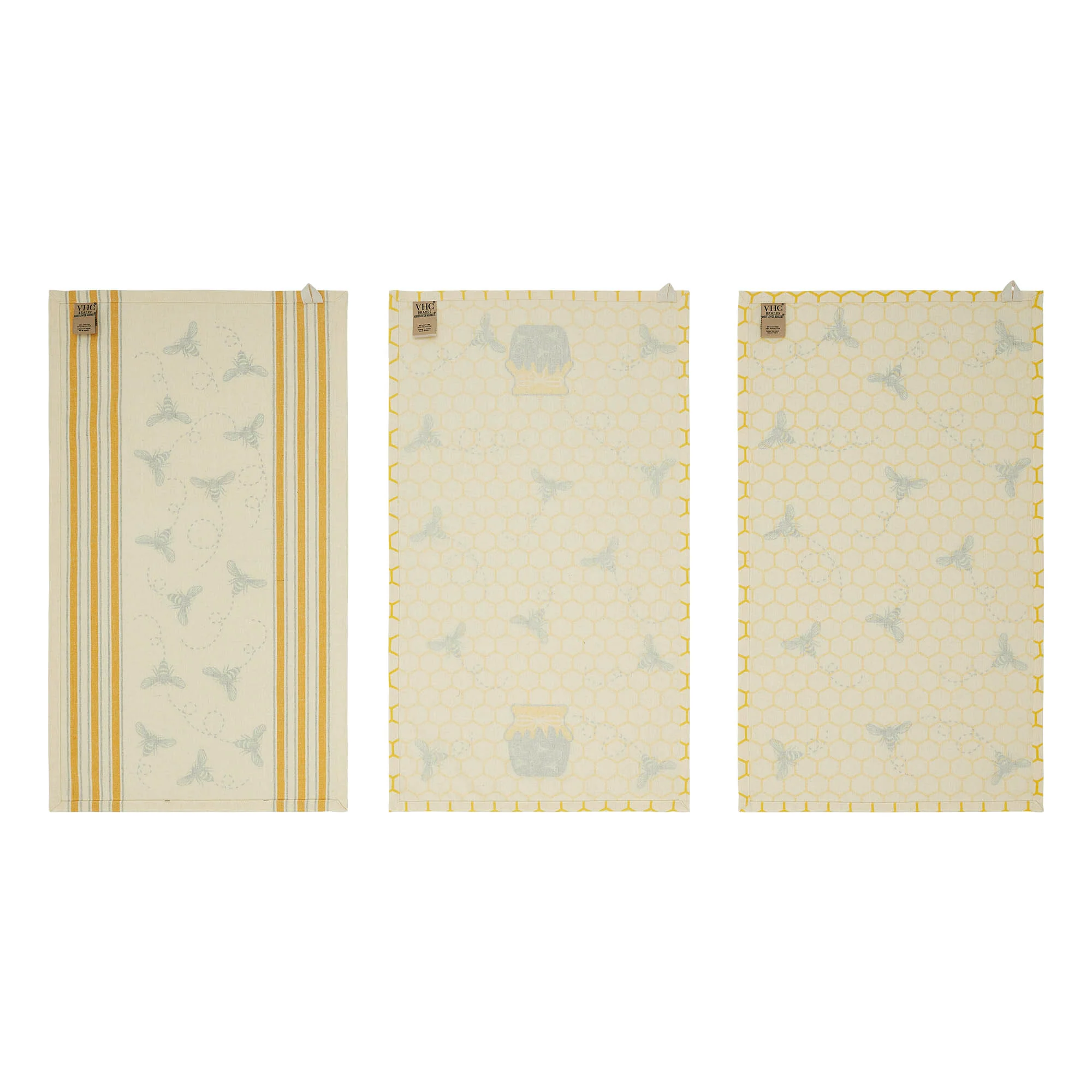 Set of 3 Buzzy Bees Honeypot Tea Towels - Image 3