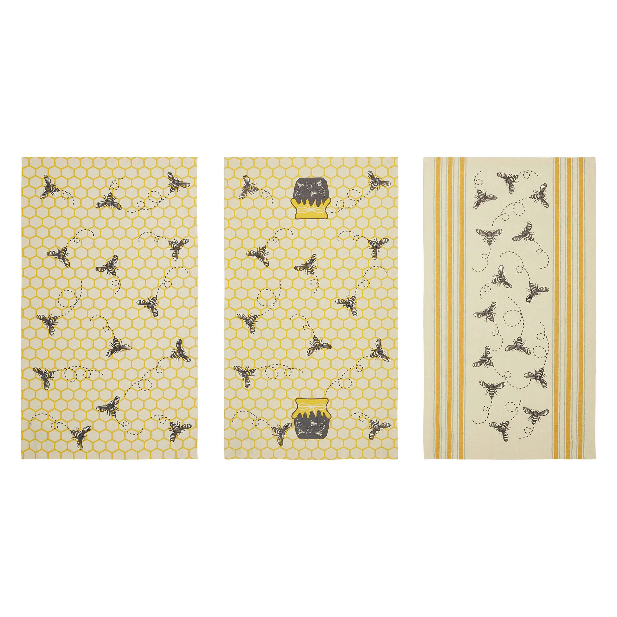 Set of 3 Buzzy Bees Honeypot Tea Towels - Image 4
