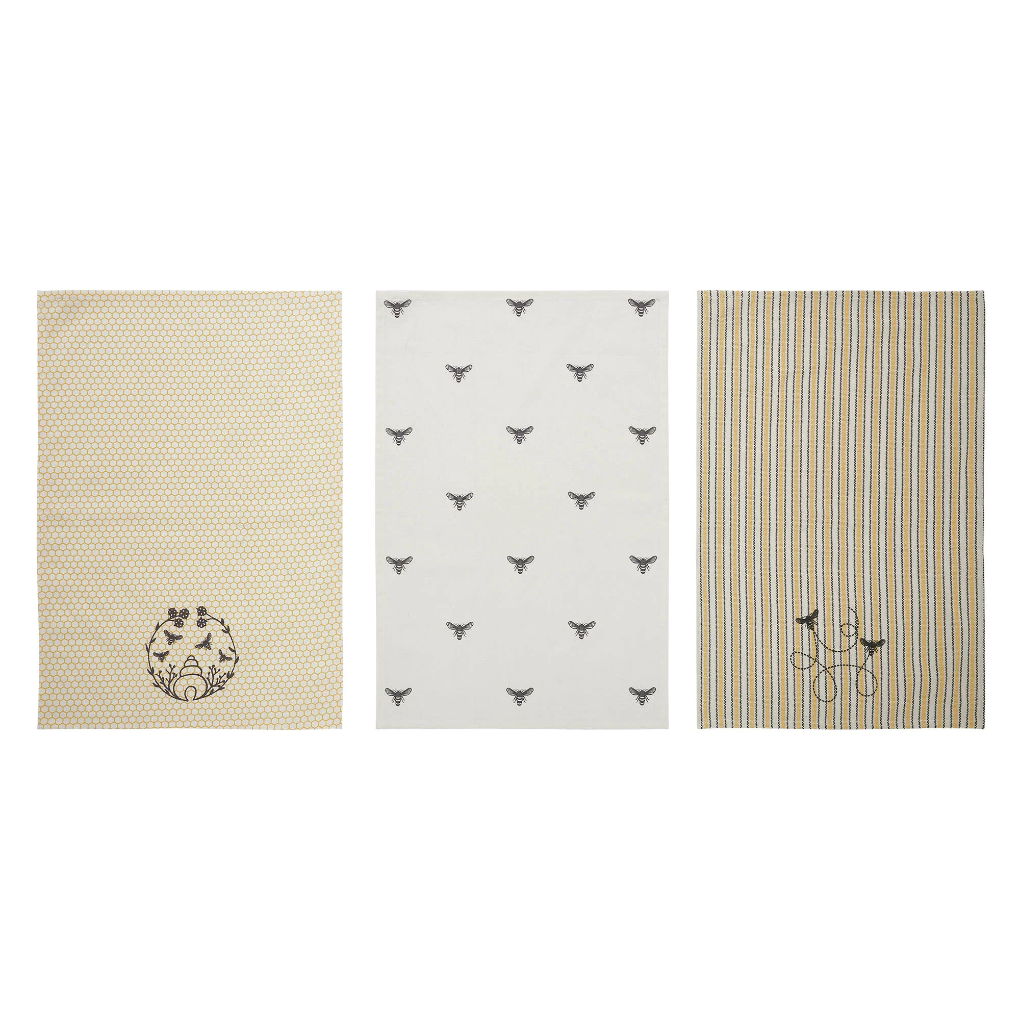 Set of 3 Buzzy Bees Tea Towels - Image 3