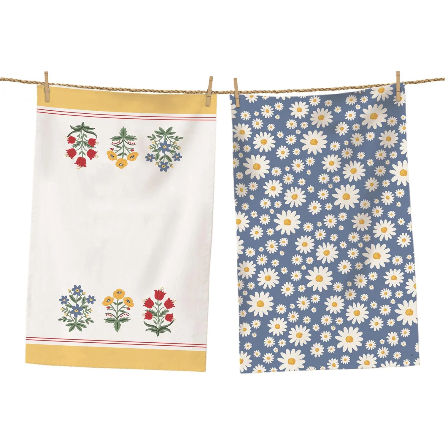 Set of 2 Cheery Day Floral Kitchen Towels