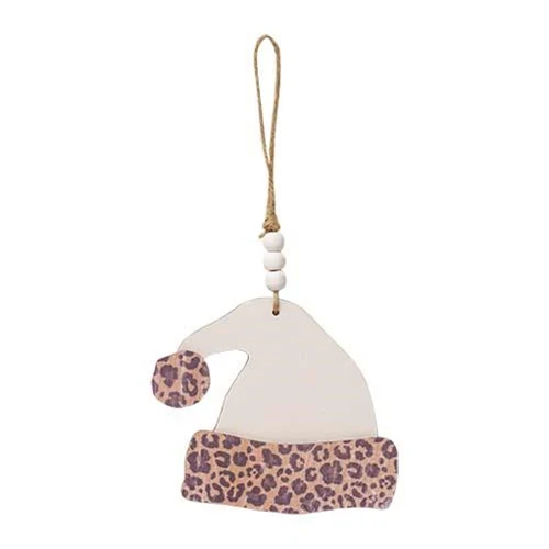 Set of 3 Cheetah Print Hat Stocking and Mitten Ornaments - Image 4