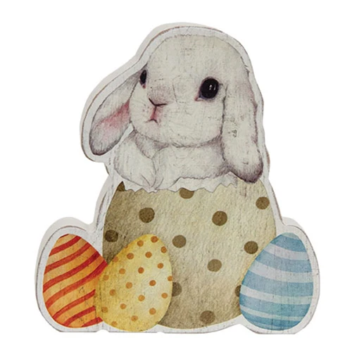 Set of 3 Chunky Hatching Baby Easter Bunny Sitter Signs - Image 3