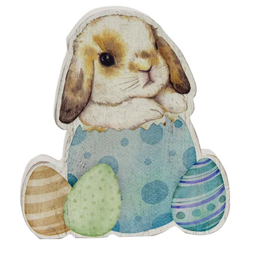 Set of 3 Chunky Hatching Baby Easter Bunny Sitter Signs - Image 4