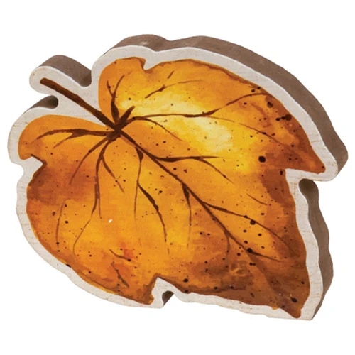 Set of 3 Chunky Wood Fall Leaf Sitter Signs - Image 4