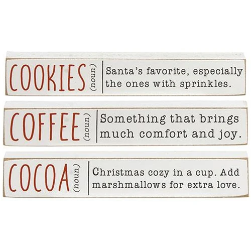 Set of 3 Cocoa Cookies Coffee Christmas Mini Sticks - Image 2