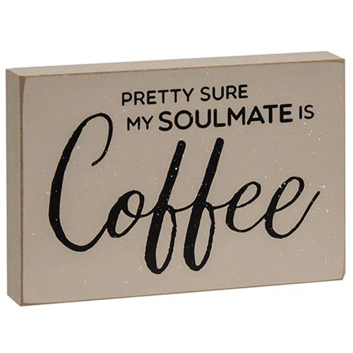 Set of 3 Coffee Is My Soulmate Small Wooden Blocks - Image 3