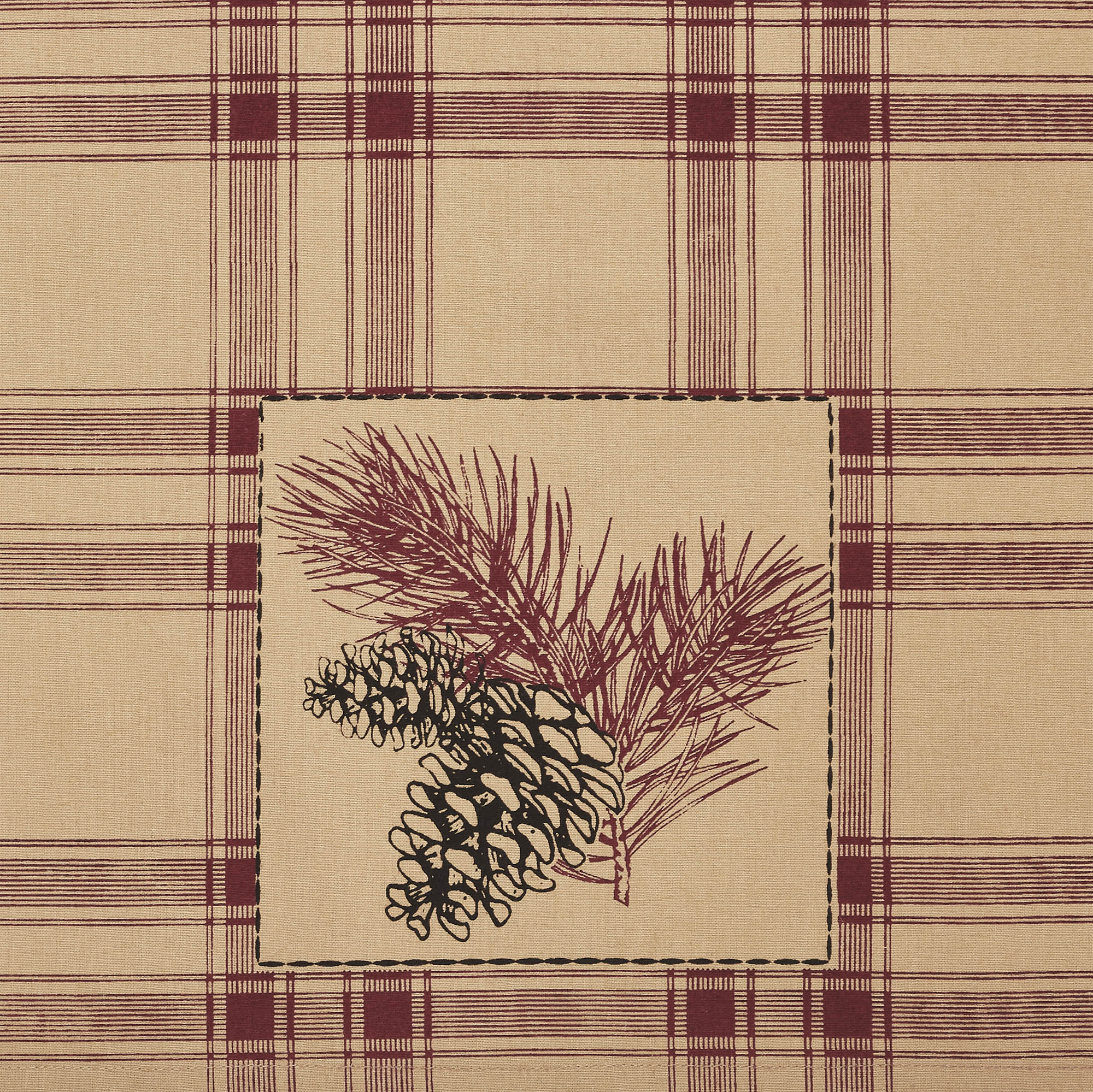 Set of 3 Connell Pinecone Plaid Tea Towel Set - Image 5
