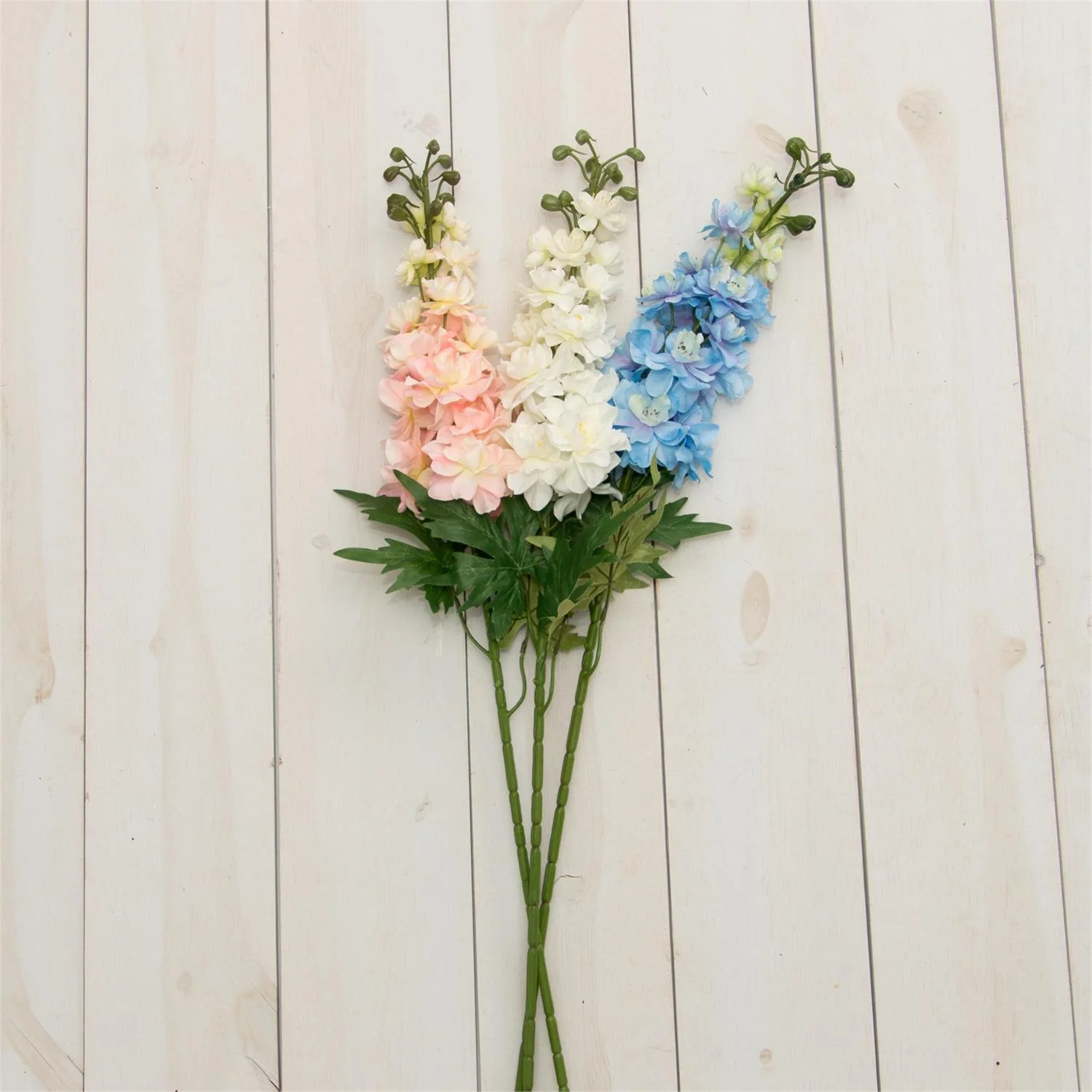 Set of 3 Cottage Garden Delphinium 32" Faux Floral Stems