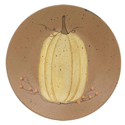 Set of 3 Decorative Pumpkin 6" Wooden Plates - Image 5
