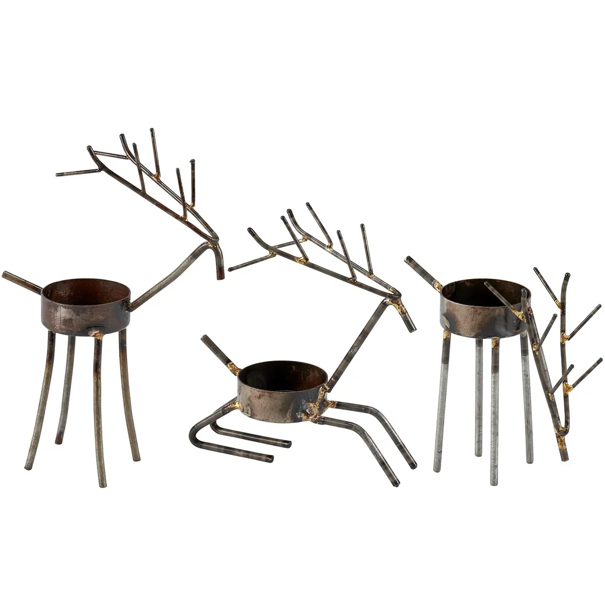 Set of 3 Deer Candle Holders - Image 6