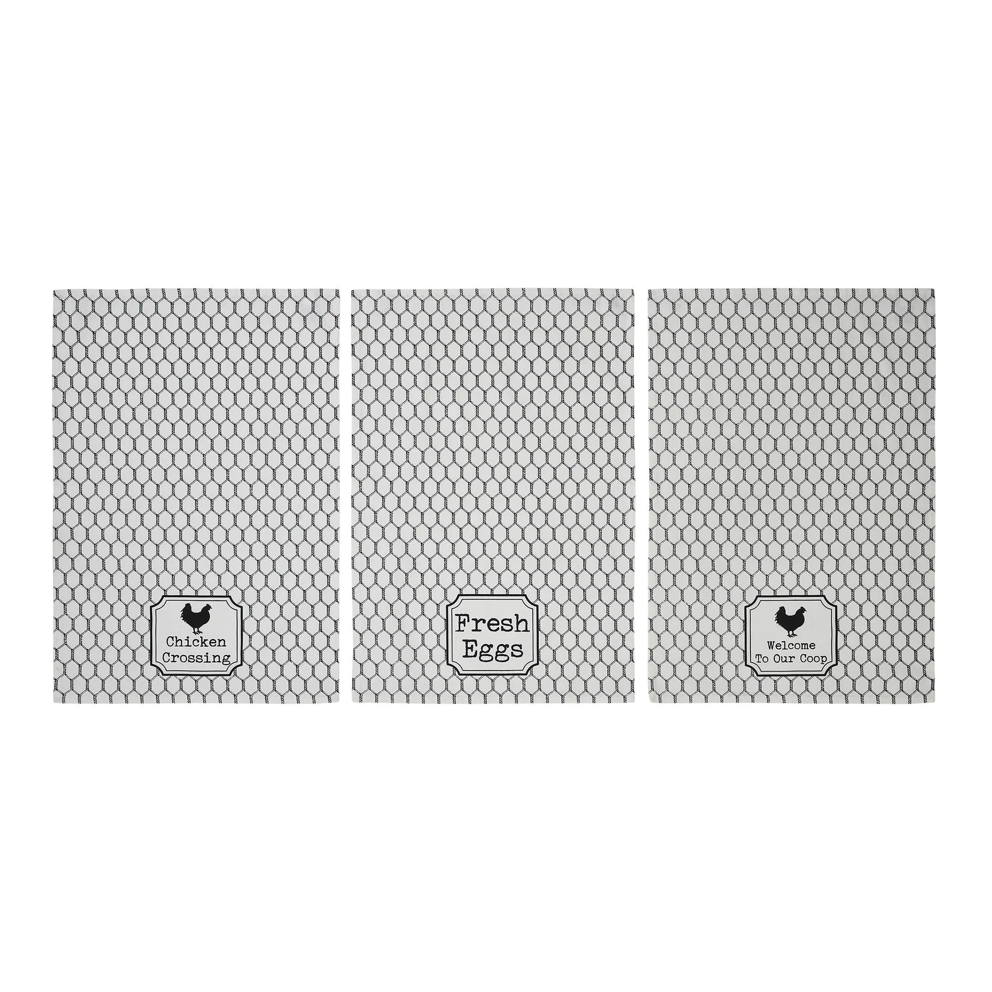 Set of 3 Down Home Chicken Crossing Tea Towels - Image 6