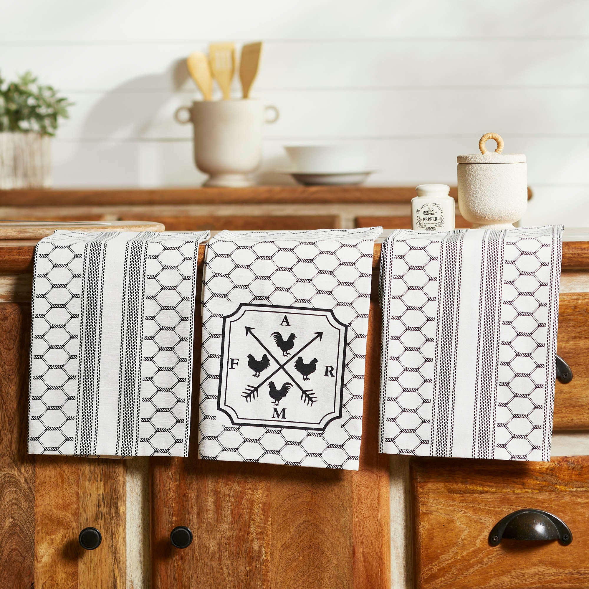 Set of 3 Down Home Farm Tea Towels