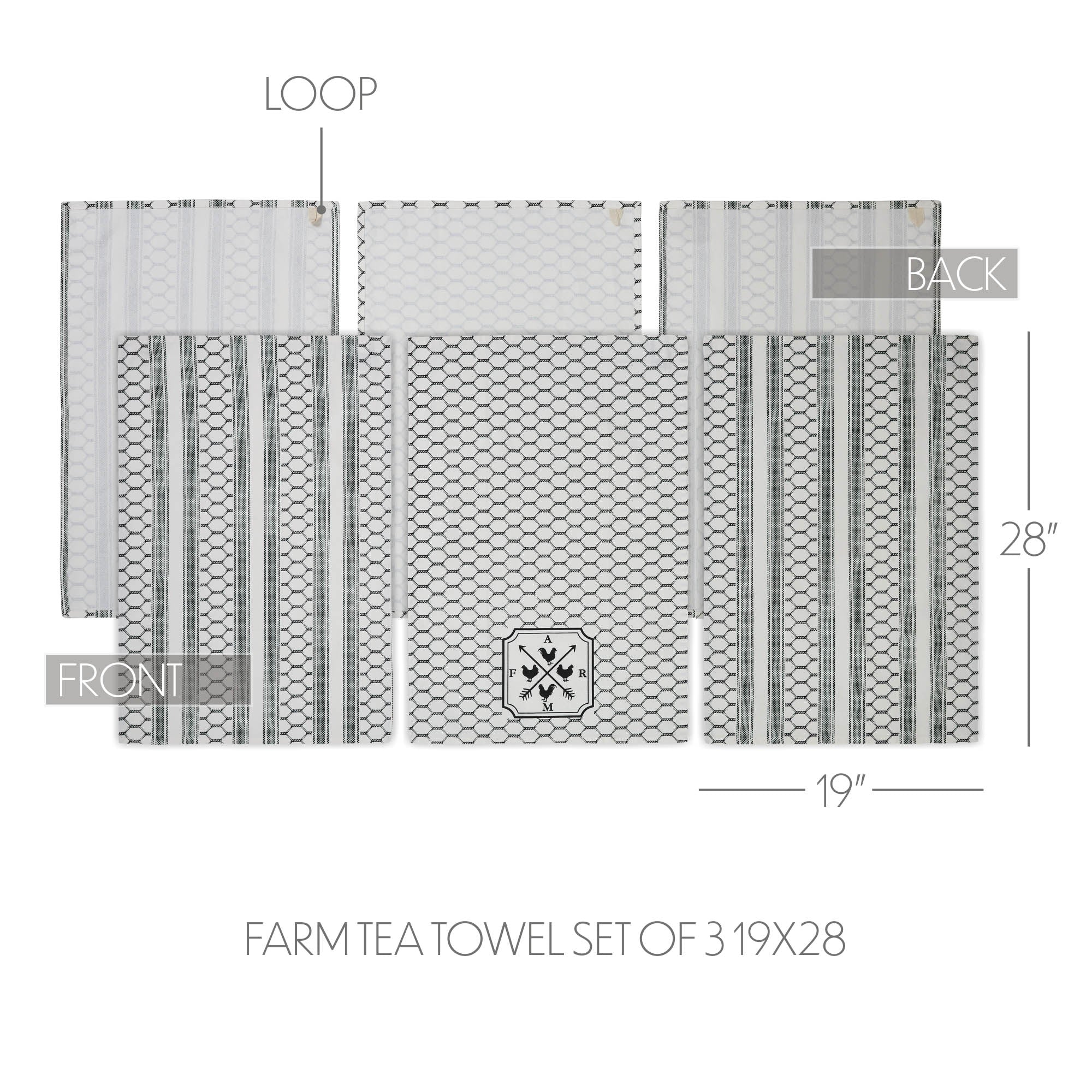Set of 3 Down Home Farm Tea Towels - Image 3